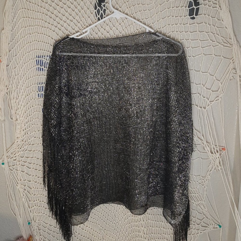 Black and Silver Glitter Shrug